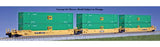 Kato USA Inc Gunderson MAXI-IV 3-Unit Well Car with 6 53' Containers
