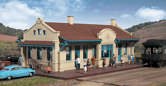 Walthers Cornerstone Mission-Style Depot HO Scale Kit