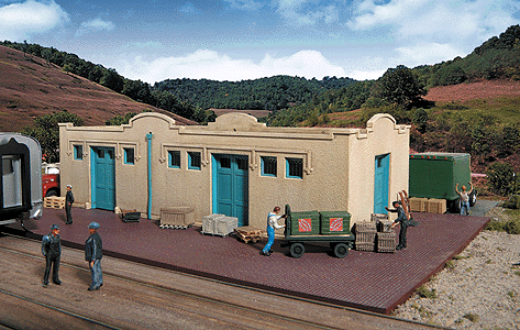 Walthers Cornerstone Mission-Style Freight House HO Scale Kit