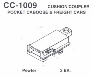 HO Cushion Coupler Pocket for Cabooses & Freight Cars 2 each