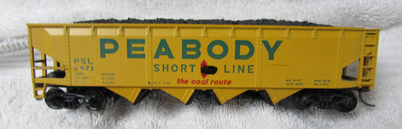 Athearn Peabody 4 bay open hopper with load