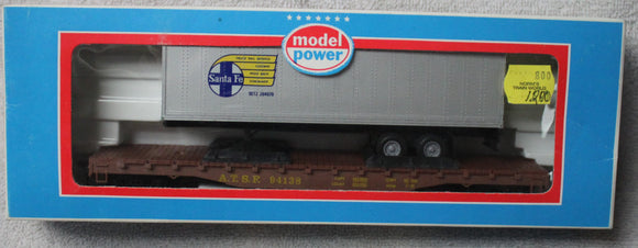 Model Power Flat with SF trailer
