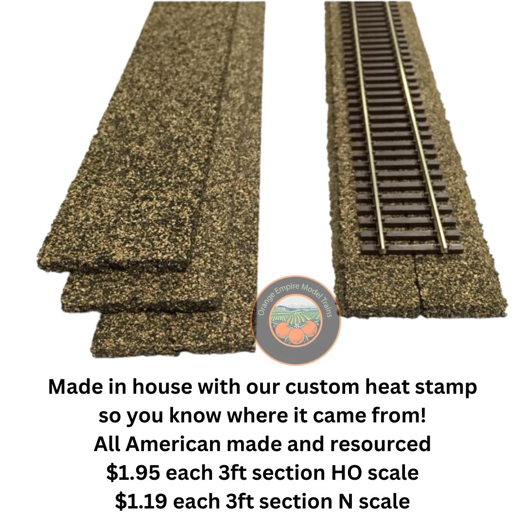 Cork Road Bed HO Scale – Orange Empire Model Trains LLC