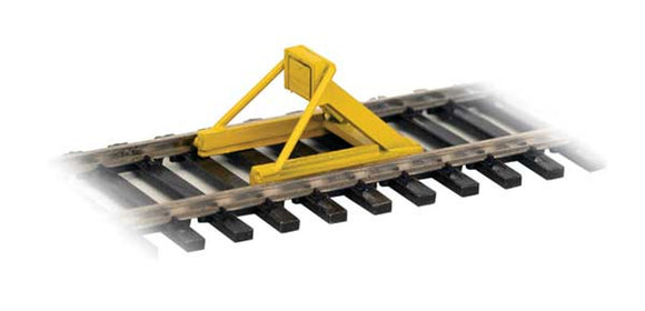 Walthers HO Scale Assembled Train Track Bumper 4-Pack - Yellow
