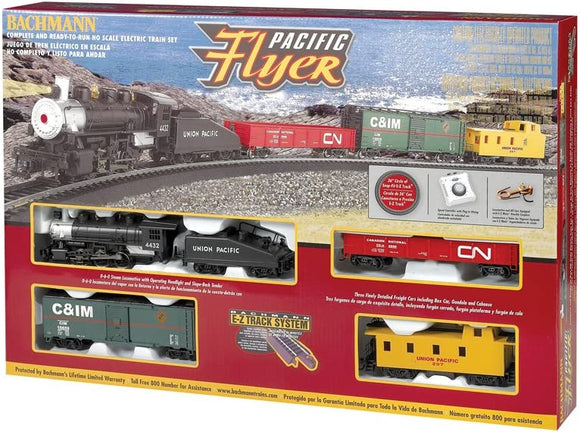Bachmann Trains - Pacific Flyer Ready To Run Electric Train Set - HO Scale