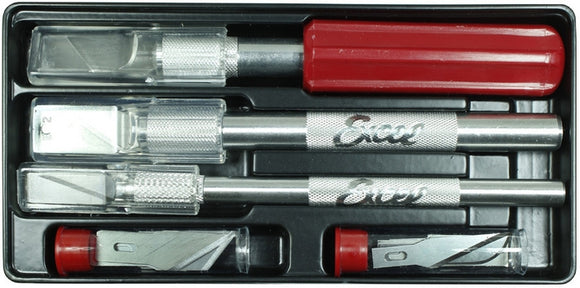 Excel 44082 Deluxe Knife Set, Includes #1, 2 And 5 Knives With 13 Assorted Blades