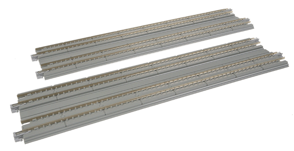 Kato Straight Double Concrete Slab Track - Unitrack -- 9-3/4