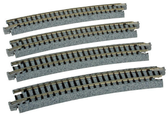 Kato USA Inc Curved Roadbed Track Section 15-Degree, 19" 481mm Radius pkg(4)