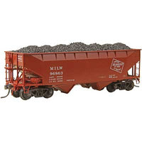 Kadee Quality Products 50-Ton AAR Standard Offset 2-Bay Open Hopper w/Coal Load - Ready to Run