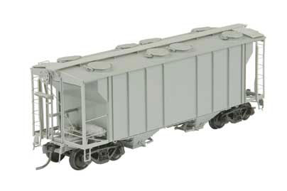 Kadee Quality Products PS-2 Two-Bay Covered Hopper w/Scale Coupler; Channel Ribs, Tube Defect Holde