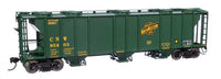 WalthersMainline 50' Pullman-Standard PS-2 2893 3-Bay Covered Hopper (Different Roads)