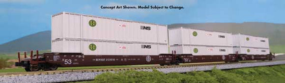 Kato USA Inc Gunderson MAXI-IV 3-Unit Well Car with 6 53' Containers