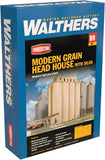 Walthers Cornerstone Modern Grain Head House w/Silos - HO Scale Kit