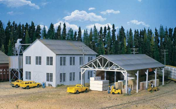 Walthers Cornerstone Planing Mill and Shed HO Scale Kit