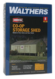 Walthers Cornerstone Co-Operative Storage Shed on Pilings