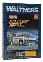 Walthers Cornerstone Al's Victory Service Gas Station