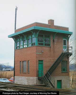 Walthers Cornerstone Pennsylvania Railroad Brick Interlocking Tower w/Flat Roof HO scale
