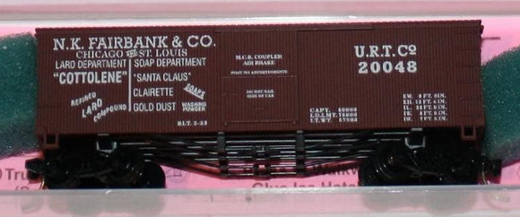 N Scale - Roundhouse - 8753 - Boxcar, 36 Foot, Wood Truss - Union Refrigerator Transit