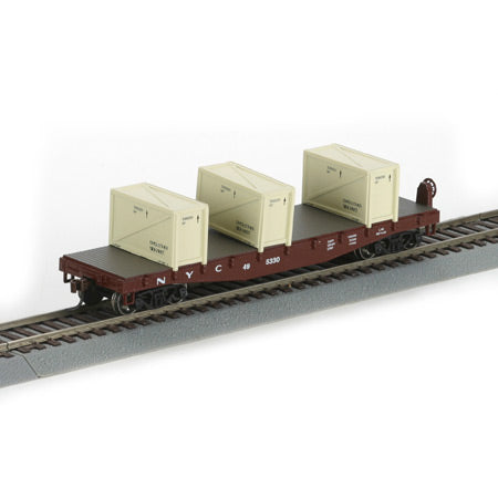 Athearn 40ft Flat Car with Three Crates NYC # 2 (SKU 140-92180)