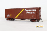 Southern Pacific (SP) Brown Repaint 1965+ SP 40′ Boxcar Rebuild w/ 10′ Door