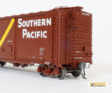 Southern Pacific (SP) Brown Repaint 1965+ SP 40′ Boxcar Rebuild w/ 10′ Door