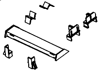 Details West CC-1015 HO Scale Flatcar Restraint Curbs.