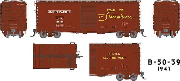 Rapido Trains Inc UP Class B-50-39 40' Boxcar 6-Pack - Ready to Run