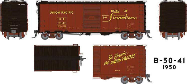 Rapido Trains Inc UP Class B-50-39 40' Boxcar 6-Pack - Ready to Run (1950)