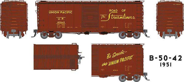 Rapido Trains Inc UP Class B-50-39 40' Boxcar 6-Pack - Ready to Run (1951)