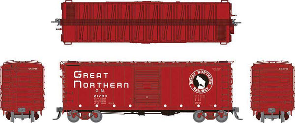 Rapido Trains Inc GN 40' 12-Panel Boxcar w/Early Improved Dreadnaught Ends 6-Pack - Ready to Run