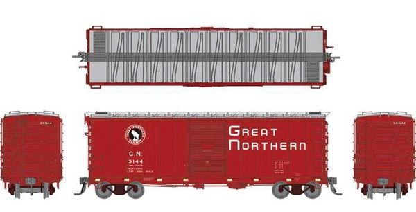 Rapido Trains Inc GN 40' 12-Panel Boxcar w/Late Improved Dreadnaught Ends 6-Pack - Ready to Run