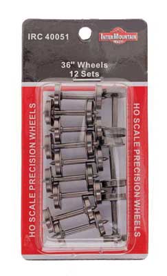 Intermountain Railway Company All Brass Insulated Wheel Sets pkg(12)