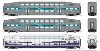 Rapido Trains Inc Bi-Level Commuter 2 Coach and Cab Car Set - Ready to Run Rapido Trains Inc #146044