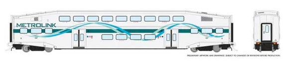 Metrolink Set #1 #635, 107, 111 (Coaches, gray, teal, Ribbon Scheme, white C
