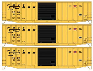 Accurail Inc 50' Exterior-Post Modern Boxcar 3-Pack - Kit -PRE ORDER-