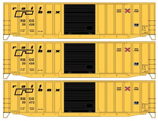 Accurail Inc 50' Exterior-Post Modern Boxcar 3-Pack - Kit -PRE ORDER-