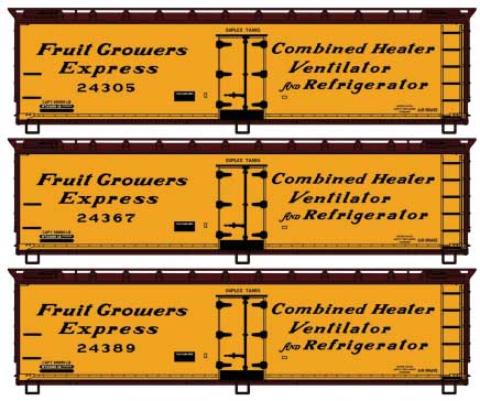 Accurail Inc Early 40' Wood Reefer 3-Pack - Kit -PRE ORDER-