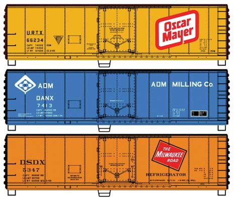 Accurail Inc 40' Steel Reefer with Plug Doors 3-Pack - Kit -PRE ORDER-