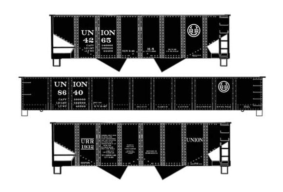 Accurail Inc 2 USRA 55-Ton 2-Bay Hoppers & AAR 41' Gondola - Kit -PRE ORDER ITEM-