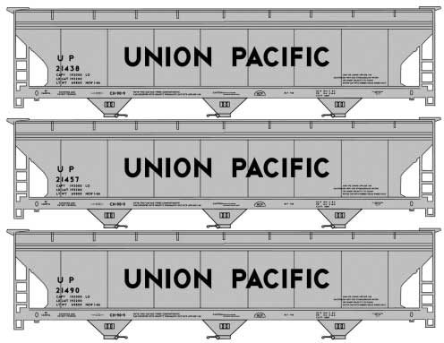 Accurail Inc ACF 47' 3-Bay Center-Flow Covered Hopper 3-Pack - Kit -PRE ORDER-