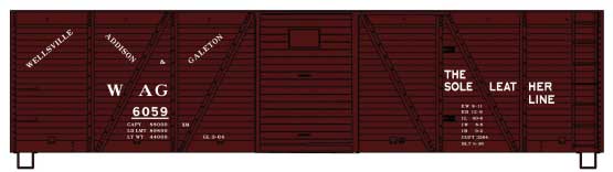 Accurail Inc 40' 6-Panel Single-Sheathed Wood Boxcar w/Steel Doors & Ends - Kit -PRE ORDER-