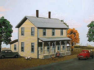 American Model Builders Two-Story Farmhouse w/Porch - LASERkit(R)