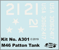 Atlantis M-46 General Patton Tank 1/48 Plastic Model Kit