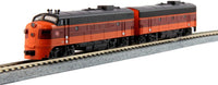 Kato USA Inc EMD FP7A-F7B Set - Standard DC Milwaukee Road #95A, 95B (orange, maroon)