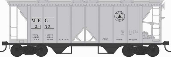 Bowser HO Scale 70-Ton 2-Bay Covered Hopper w/Open Sides