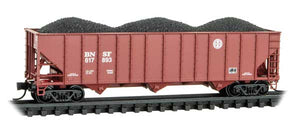 Micro Trains Line 100-Ton 3-Bay Ribside Open Hopper w/Coal Load N scale
