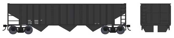 Bowser Manufacturing Co. 70-Ton 14-Panel 3-Bay Hopper - Ready to Run