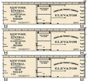 Accurail Inc 36' Double-Sheathed Wood Boxcar, Steel Roof, Wood Ends 3-Pack - Kit HO scale
