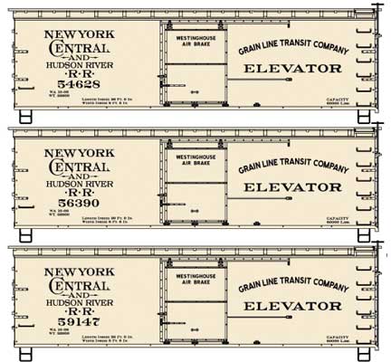 Accurail Inc 36' Double-Sheathed Wood Boxcar, Steel Roof, Wood Ends 3-Pack - Kit HO scale