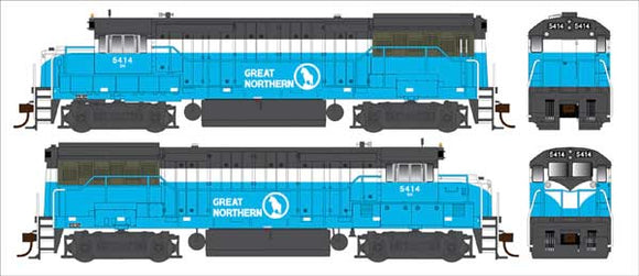GE U25B Phase IV - LokSound and DCC -- Burlington Northern 5414 (Ex-GN Big Sky Blue, BN Sublettering)